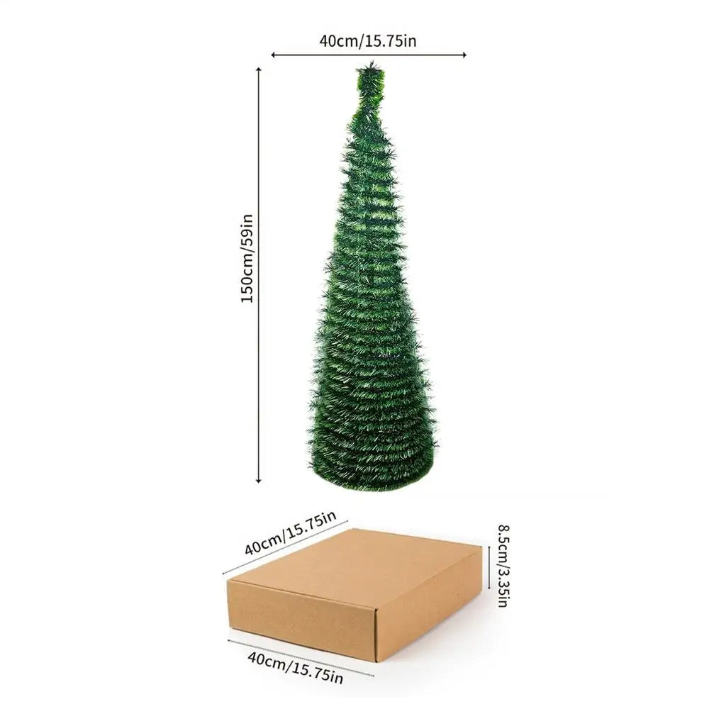 Árbol de Navidad Artificial Plegable – Montaje en 10 Segundos, Realista y Elegante